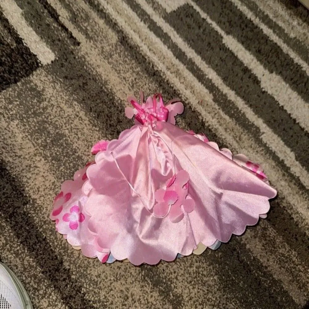 Vintage Barbie 1996 Blossom Beauty Barbie Dress, Mattel pink flower dress floral